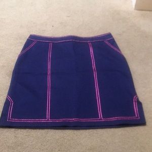 🌸NEW🌸 Moschino/Love Moschino Vintage Blue With Pink Stitching Pockets Skirt